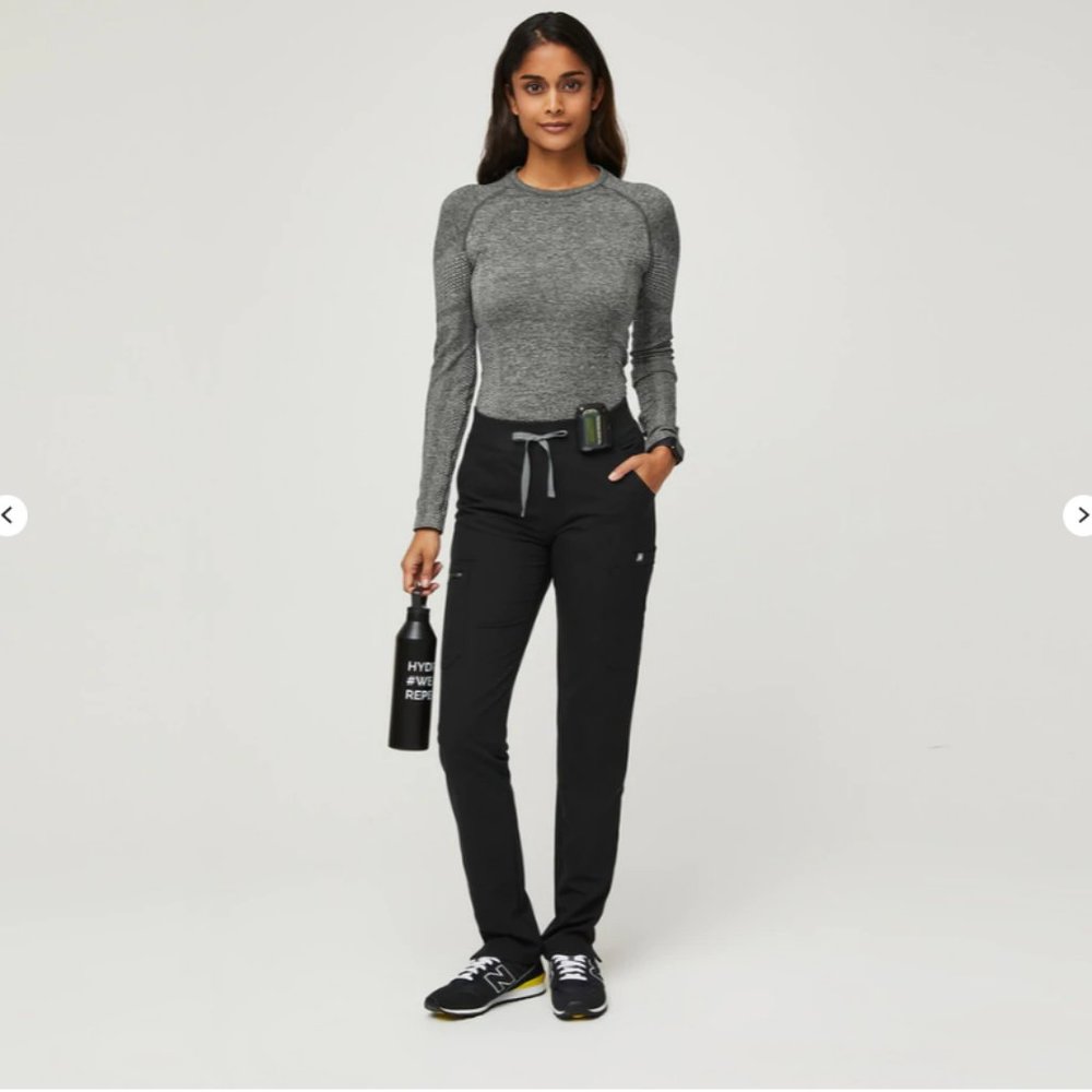 Figs Yola Basic Scrub Pants Black XXS Petite
